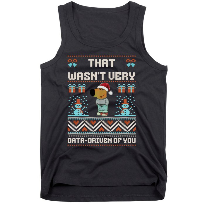 That WasnT Very Data Driven Of You Ugly Christmas Sweaters Tank Top