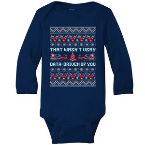 That WasnT Very Data Driven Of You Ugly Christmas Sweaters Baby Long Sleeve Bodysuit