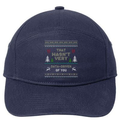 That WasnT Very Data Driven Of You Ugly Christmas Sweaters 7-Panel Snapback Hat