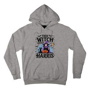 This Witch Votes Harris Funny Halloween Kamala Witchy Witch Tall Hoodie