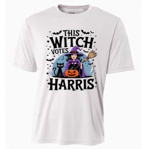 This Witch Votes Harris Funny Halloween Kamala Witchy Witch Cooling Performance Crew T-Shirt