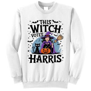 This Witch Votes Harris Funny Halloween Kamala Witchy Witch Sweatshirt