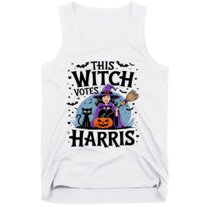 This Witch Votes Harris Funny Halloween Kamala Witchy Witch Tank Top