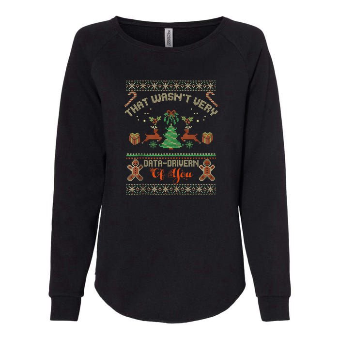 That WasnT Very Data Driven Of You Ugly Christmas Sweaters Womens California Wash Sweatshirt