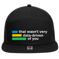 That WasnT Very Datadriven Of You Data Analyst Geek 7 Panel Mesh Trucker Snapback Hat
