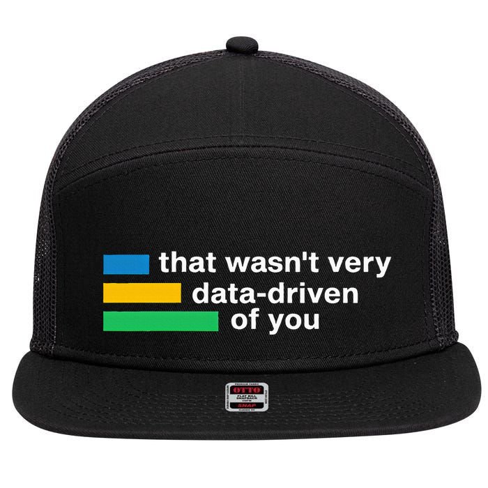 That WasnT Very Datadriven Of You Data Analyst Geek 7 Panel Mesh Trucker Snapback Hat