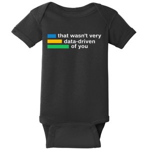 That WasnT Very Datadriven Of You Data Analyst Geek Baby Bodysuit