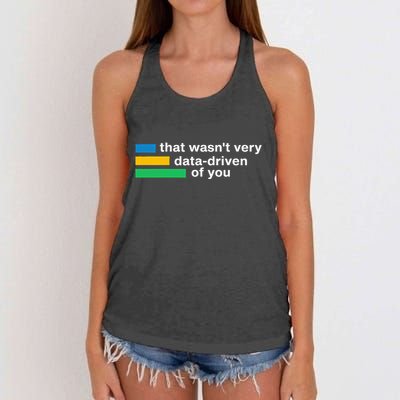 That WasnT Very Datadriven Of You Data Analyst Geek Women's Knotted Racerback Tank