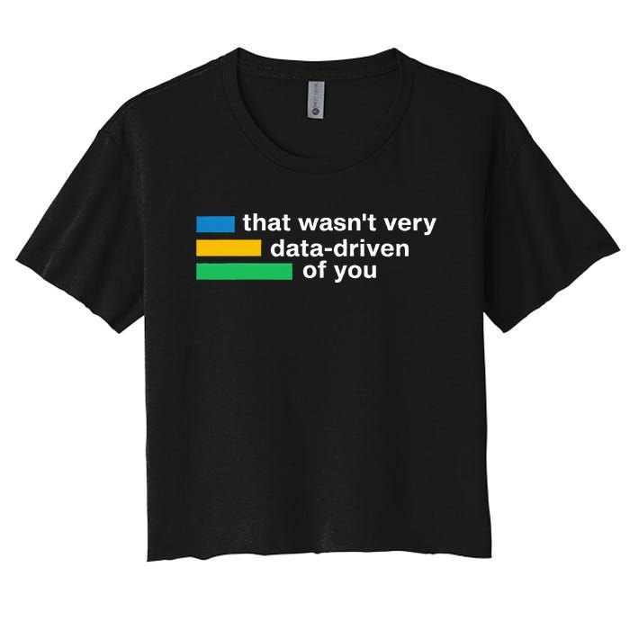 That WasnT Very Datadriven Of You Data Analyst Geek Women's Crop Top Tee