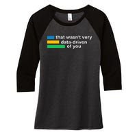 That WasnT Very Datadriven Of You Data Analyst Geek Women's Tri-Blend 3/4-Sleeve Raglan Shirt