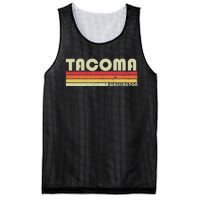 Tacoma Wa Washington Funny City Home Roots Gift Retro 80s Mesh Reversible Basketball Jersey Tank