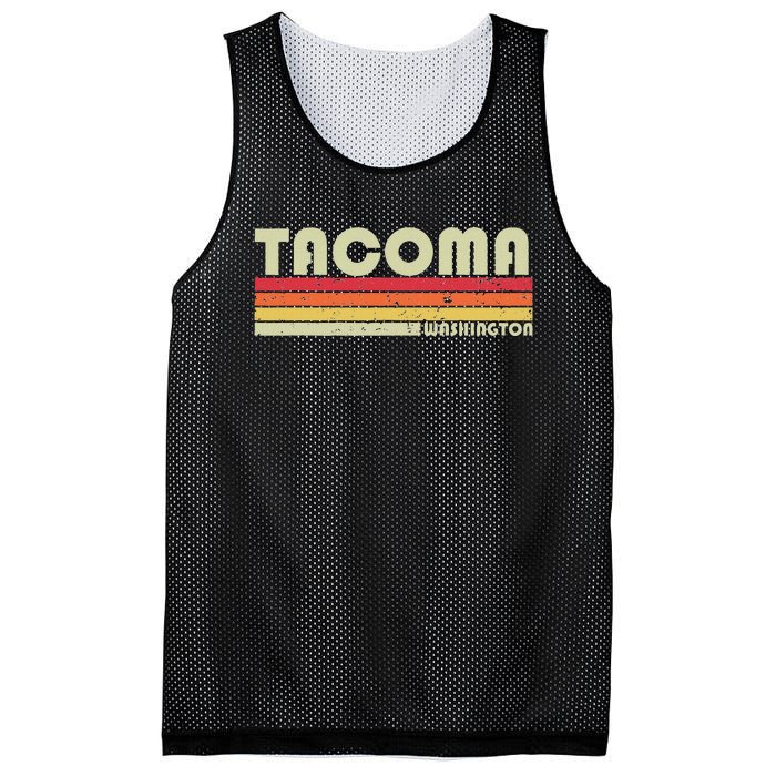 Tacoma Wa Washington Funny City Home Roots Gift Retro 80s Mesh Reversible Basketball Jersey Tank