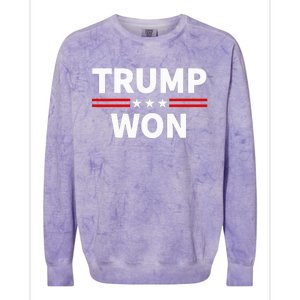 Trump Won Win The 2024 President 47th Election Colorblast Crewneck Sweatshirt