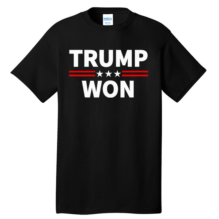 Trump Won Win The 2024 President 47th Election Tall T-Shirt