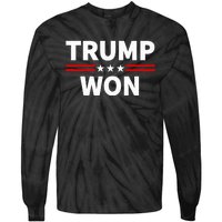 Trump Won Win The 2024 President 47th Election Tie-Dye Long Sleeve Shirt