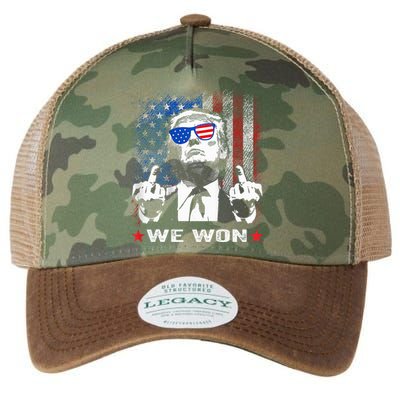 Trump We Won Wins Inauguration 47 Us President 2025 Election Legacy Tie Dye Trucker Hat