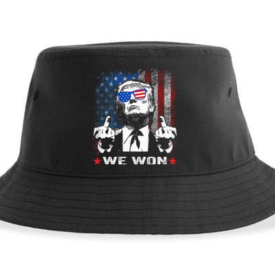 Trump We Won Wins Inauguration 47 Us President 2025 Election Sustainable Bucket Hat