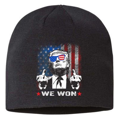 Trump We Won Wins Inauguration 47 Us President 2025 Election Sustainable Beanie