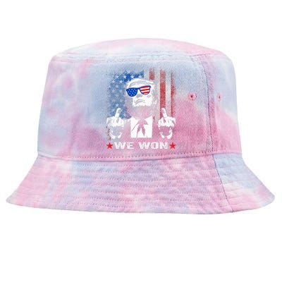 Trump We Won Wins Inauguration 47 Us President 2025 Election Tie-Dyed Bucket Hat