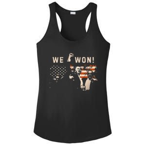 Trump We Won Wins Inauguration 47th Us President Election Ladies PosiCharge Competitor Racerback Tank