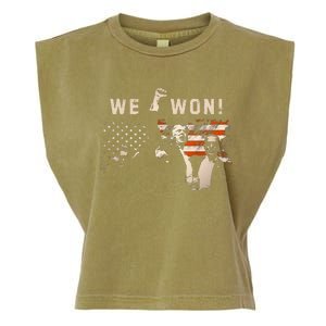 Trump We Won Wins Inauguration 47th Us President Election Garment-Dyed Women's Muscle Tee