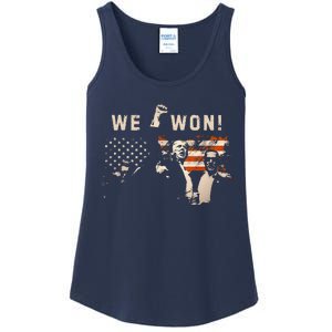 Trump We Won Wins Inauguration 47th Us President Election Ladies Essential Tank