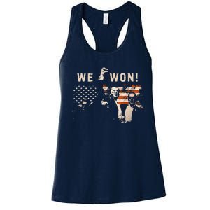 Trump We Won Wins Inauguration 47th Us President Election Women's Racerback Tank