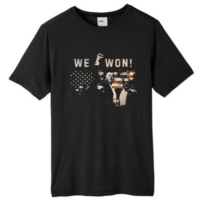 Trump We Won Wins Inauguration 47 Us President 2025 Election Gift Tall Fusion ChromaSoft Performance T-Shirt