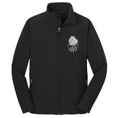 Two White Wolves Dream Catcher Core Soft Shell Jacket