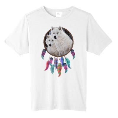 Two White Wolves Dream Catcher Tall Fusion ChromaSoft Performance T-Shirt