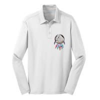 Two White Wolves Dream Catcher Silk Touch Performance Long Sleeve Polo