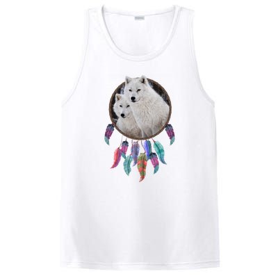 Two White Wolves Dream Catcher PosiCharge Competitor Tank