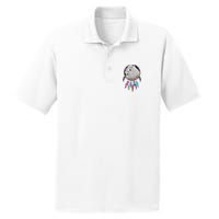 Two White Wolves Dream Catcher PosiCharge RacerMesh Polo