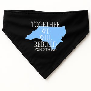 Together We Will Rebuild Wnc Strong USA-Made Doggie Bandana