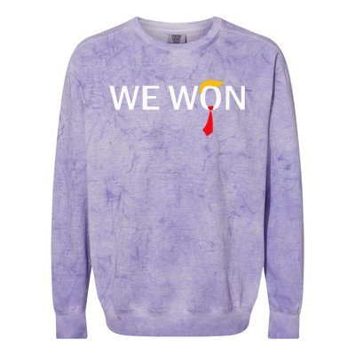 Trump We Won Wins Inauguration 47 Us President 2025 Election Colorblast Crewneck Sweatshirt