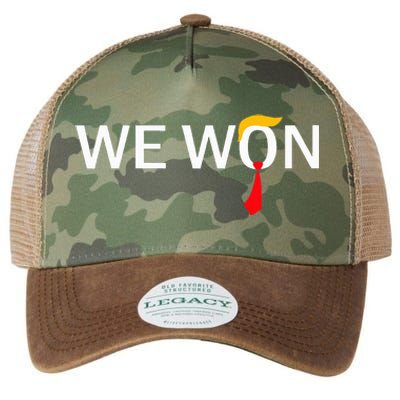 Trump We Won Wins Inauguration 47 Us President 2025 Election Legacy Tie Dye Trucker Hat