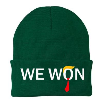 Trump We Won Wins Inauguration 47 Us President 2025 Election Knit Cap Winter Beanie