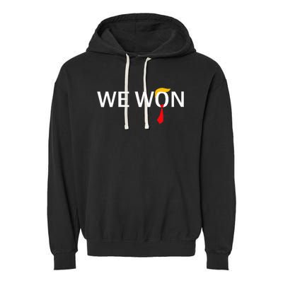 Trump We Won Wins Inauguration 47 Us President 2025 Election Garment-Dyed Fleece Hoodie