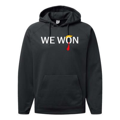 Trump We Won Wins Inauguration 47 Us President 2025 Election Performance Fleece Hoodie