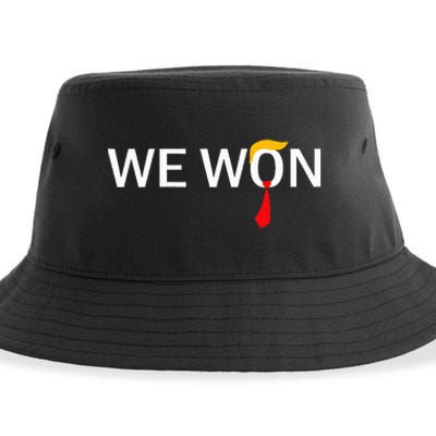 Trump We Won Wins Inauguration 47 Us President 2025 Election Sustainable Bucket Hat