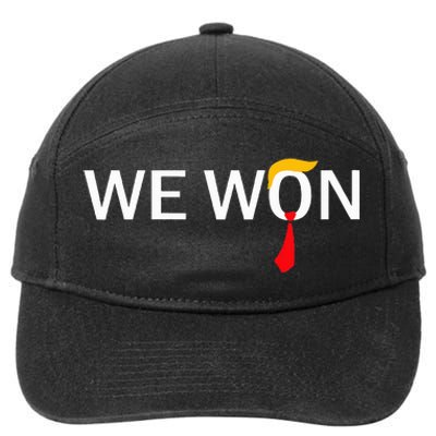 Trump We Won Wins Inauguration 47 Us President 2025 Election 7-Panel Snapback Hat