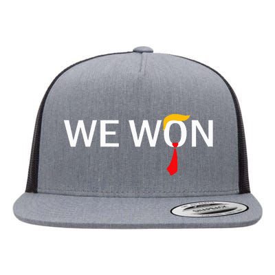 Trump We Won Wins Inauguration 47 Us President 2025 Election Flat Bill Trucker Hat