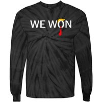 Trump We Won Wins Inauguration 47 Us President 2025 Election Tie-Dye Long Sleeve Shirt