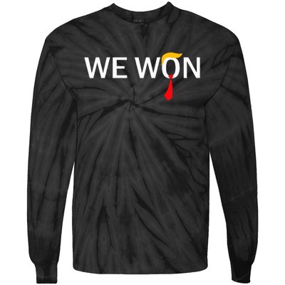 Trump We Won Wins Inauguration 47 Us President 2025 Election Tie-Dye Long Sleeve Shirt