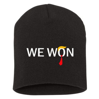 Trump We Won Wins Inauguration 47 Us President 2025 Election Short Acrylic Beanie