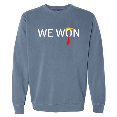 Trump We Won Wins Inauguration 47 Us President 2025 Election Garment-Dyed Sweatshirt