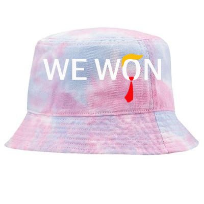 Trump We Won Wins Inauguration 47 Us President 2025 Election Tie-Dyed Bucket Hat