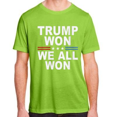 Trump Won We All Won 2024 Usa Flag Trump Won Adult ChromaSoft Performance T-Shirt