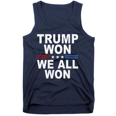 Trump Won We All Won 2024 Usa Flag Trump Won Tank Top