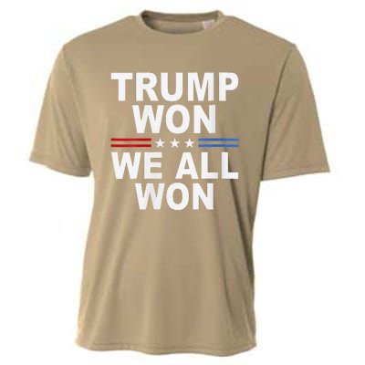 Trump Won We All Won 2024 Usa Flag Trump Won Cooling Performance Crew T-Shirt